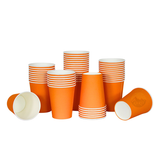 Koffiebekers Oranje 200ml - 100 stuks