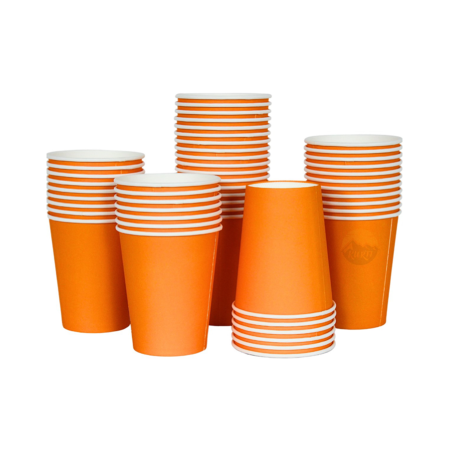 Tasses à café Orange 200ml - 100 pièces