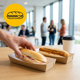 Kraft snackbakje A18 gevuld met een snack