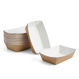 Frietbakjes A9 Karton Kraft/Wit – 114 × 67 × 39 mm | Snackbakje Middel