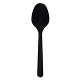 Herbruikbaar lepels zwart 16 cm