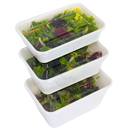 Microwave containers with lid white