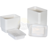 Microwave containers with lid white 500ML - 100 pieces