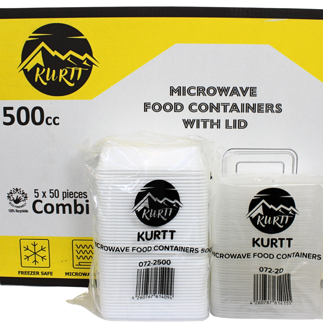 Microwave containers with lid white