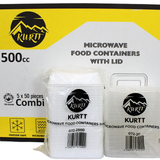 Microwave containers with lid white