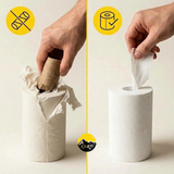 Compacte witte mini poetsrollen voor schoonmaakwerk