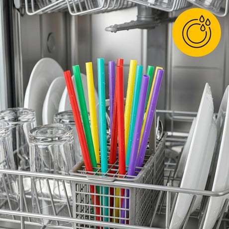 250x Stevig Rietjes Multicolor Recht PP Plastic Herbruikbaar ( europese norm EN12875-1 gecertificeerd)