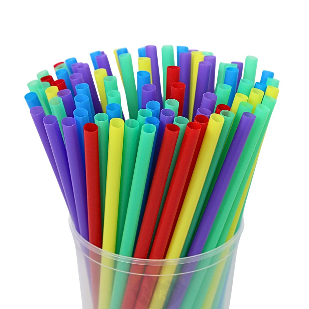 Rietjes Multicolor PP Plastic - 250 stuks Herbruikbaar