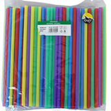 Rietjes Multicolor PP Plastic - 250 stuks Herbruikbaar
