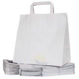 Paper carrier bag white 26 + 17 x 25 cm - 250 pieces