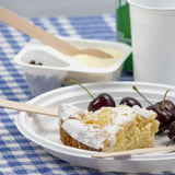 White plastic plate, 22cm, undivided - 100 pieces incl. SUP