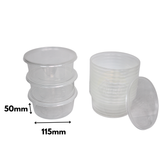 Plateaux à micro-ondes avec couvercles transparents 350 ml à rond - 50 pièces