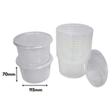 Mikrowelleschale transparent rund 500cc - 100 Stück