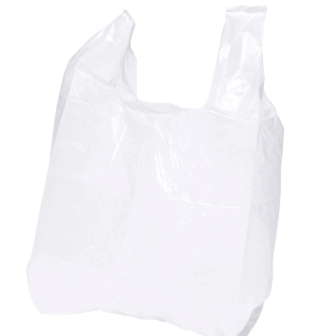 Shirt carrier bags HDPE 30+18x55 cm 11my - 2000 pieces