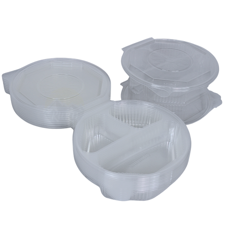 ripboxx® MEAL's Klapschaal PP Transparant  | 1-vaks, 2-vaks & 3-vaks