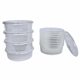Microwave containers with lids Transparent 250ML ROUND - 50 pieces