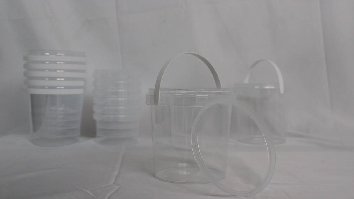 Transparante PP rond bakje 770 ml met tamper evident deksel – Ø 118 mm