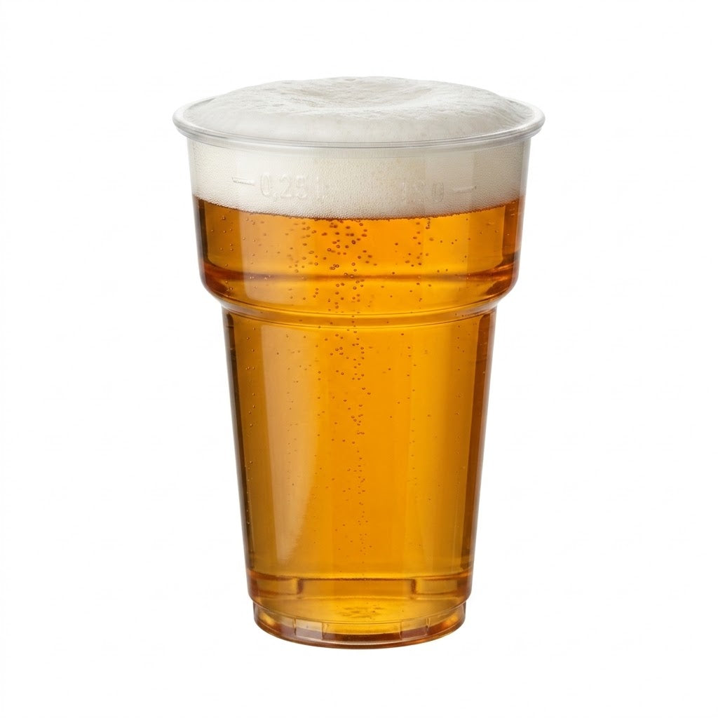 Bierbekers 250ml Transparant Plastic - 1000 Stuks Wegwerpbekers Breukbestendig PROPPY incl sup