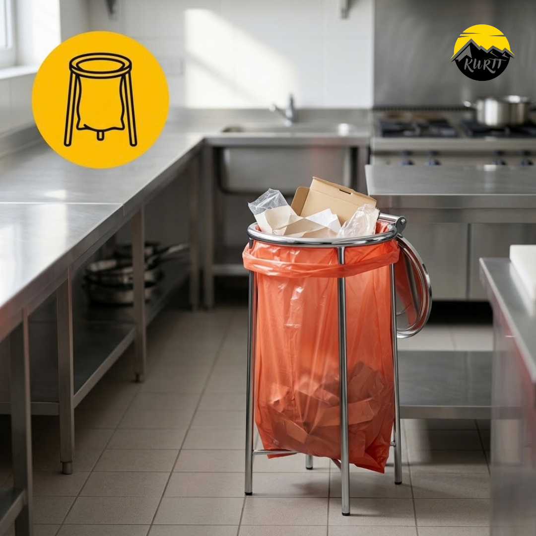 Rode afvalzak van 60 liter in een pedaalemmer