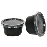 1000X Sauscups met deksel (PP) - Zwart - Stevig sausbakjes