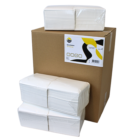 Servetten 1/4 vouw 33 x 33 cm - 1-laags