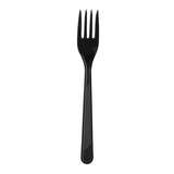 Herbruikbaar vork zwart 16 cm