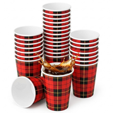 Koffiebekers to go 180ml Karton – 500 Stuks Schotse Ruit