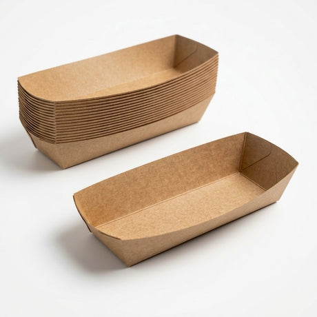Kraft snackbakjes vetvrij – kraftpapier frietbakjes wegwerp 7 maten | A7 t/m A50 | 50/100/500 stuks