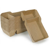 Kraft Snackbakjes A22 Vetvrij met Tussenschot – 176x65x35mm Kraftpapier Frietbakje | 50/100/500 stuks