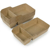 Kraft Snackbakjes A23 Vetvrij – 142x65x35mm Kraftpapier Frietbakje Wegwerp | 50/100/500 stuks