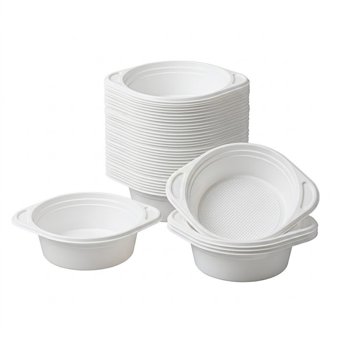 Soepkommen 350ml plastic - 100 stuks soepbekers horeca - Wit
