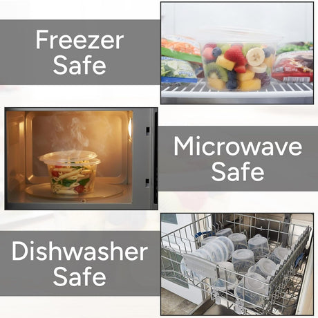 Reusable Transparent Round 1000cc - 100 pieces