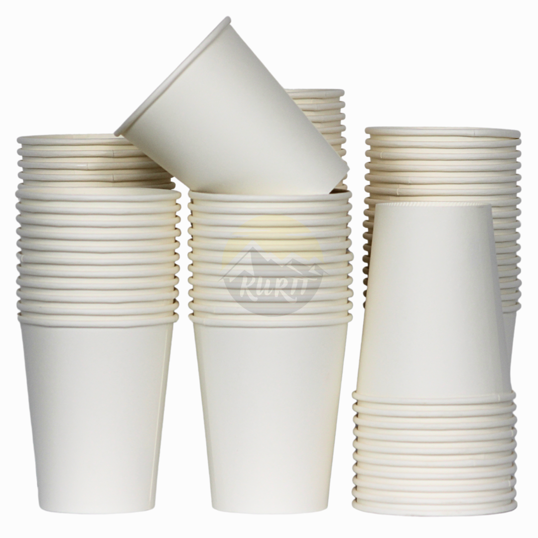 Cardboard drinking cup 200ml White - 100 pieces