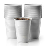Wegwerpdrinkbekers Plastic wit 0,2l - 100 stuks