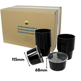 Mikrowelleschale schwarz rund 500cc - 100 Stück