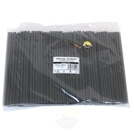 Rietjes Zwart PP plastic - 250 stuks Herbruikbaar